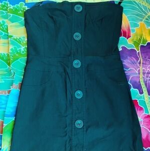 Forever 21 Black Strapless Mini Dress